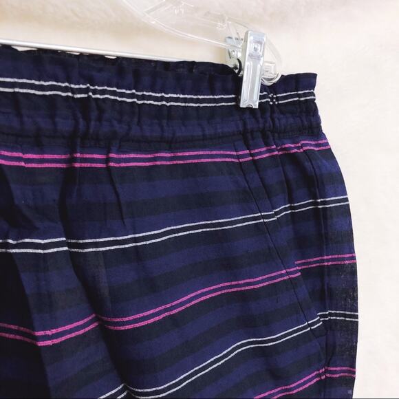LOFT Black Beach Striped Side Tie Shorts - Picture 4 of 8